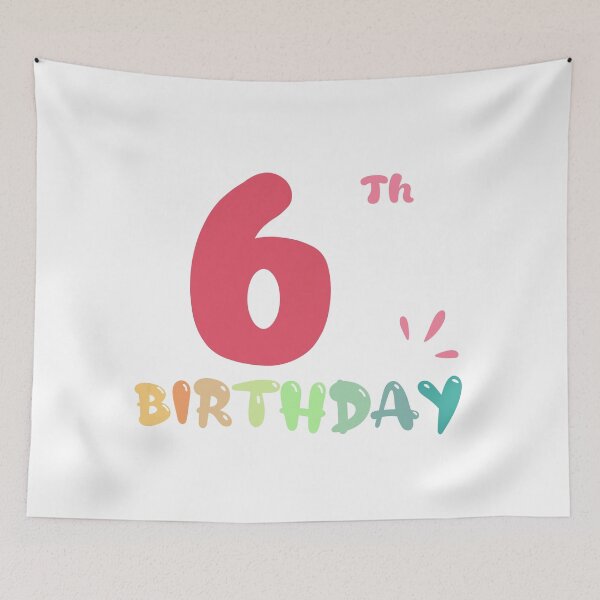 Item preview, Happy 6th Birthday designed and sold by SimpleP.