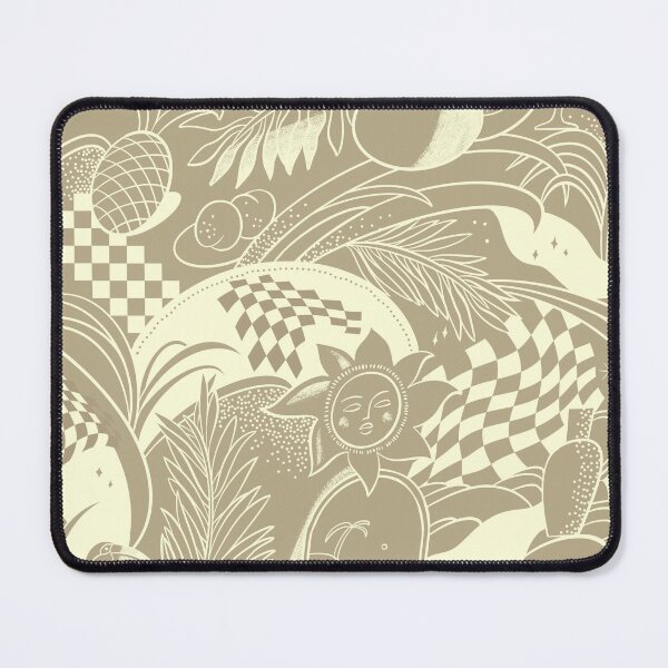 Item preview, Abstract pattern with sun, checkered, moon, fruits, toucan designed and sold by Anastasiia Lynovytska.