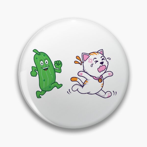 Item preview, Cute Cat Scared of Cucumber designed and sold by LyricsWear.