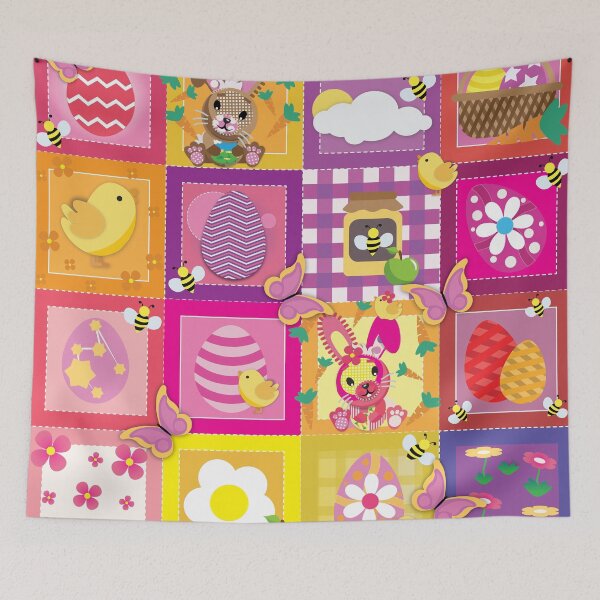 Item preview, Girls easter patchwork pattern  designed and sold by smalladventures.