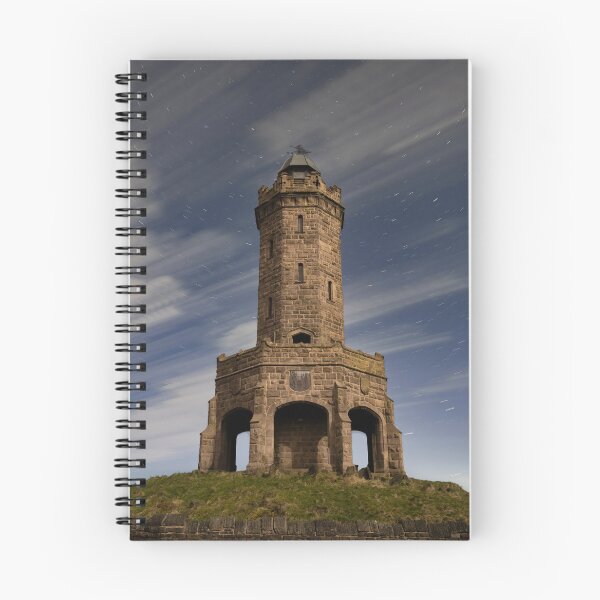 Item preview, Darwen Tower: Night Sky with Star Trails and Moving Clouds designed and sold by Shafiq Khan.