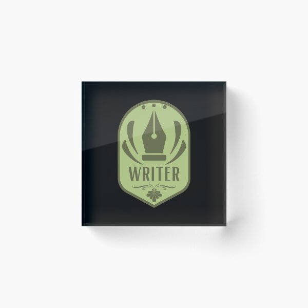 Item preview, Writer Badge - Sage designed and sold by PlotBunnyHollow.