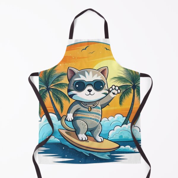 Item preview, Cute Cat Surfing designed and sold by catcraftss.
