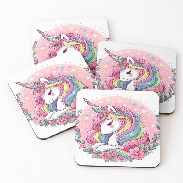Item preview, Rainbow Unicorn Rosy Blooms designed and sold by Dominika Farkašová.
