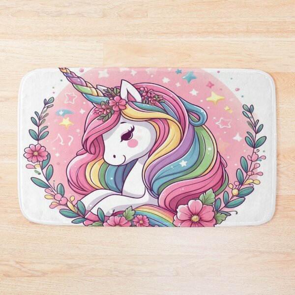 Item preview, Rainbow Unicorn Rosy Blooms designed and sold by Dominika Farkašová.
