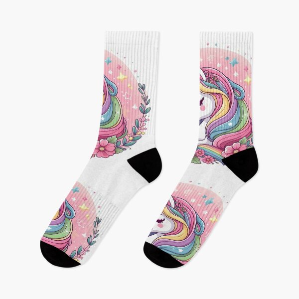 Item preview, Rainbow Unicorn Rosy Blooms designed and sold by Dominika Farkašová.