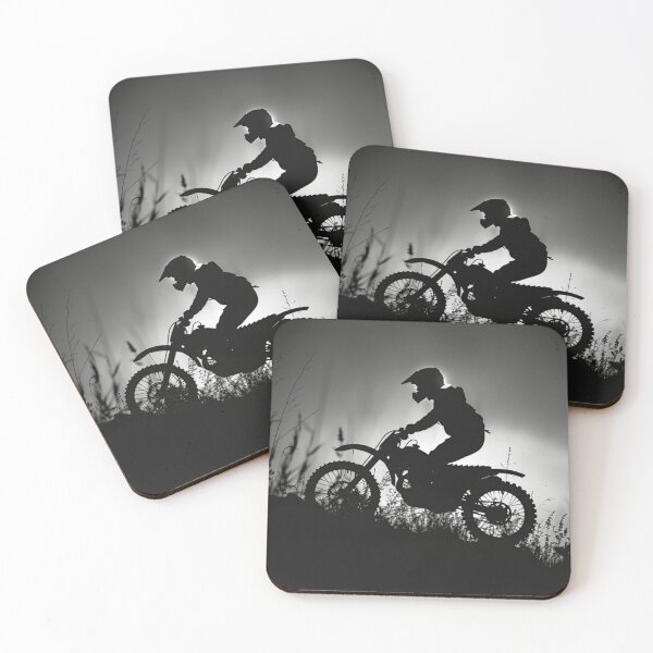Item preview, Monochrome motocross bike silhouette  Active Outdoors Inspired Art designed and sold by CDC40.