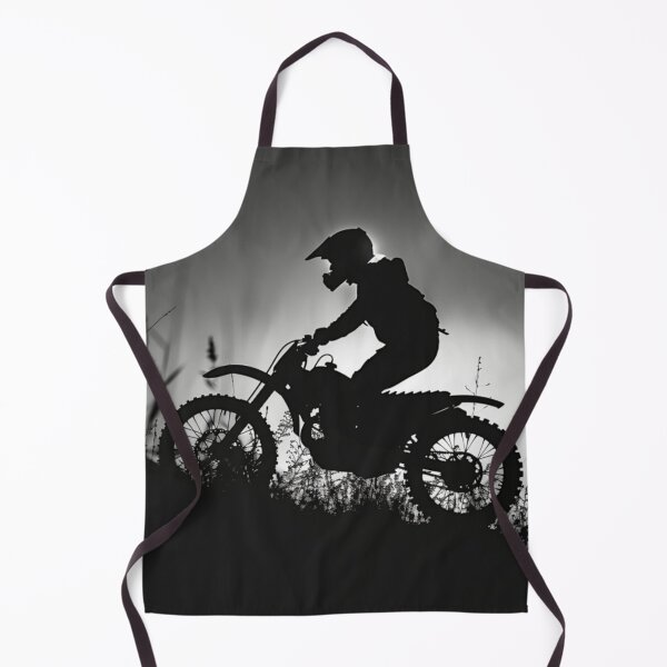 Item preview, Silueta de bicicleta de motocross monocromática Arte inspirado en actividades al aire libre designed and sold by CDC40.