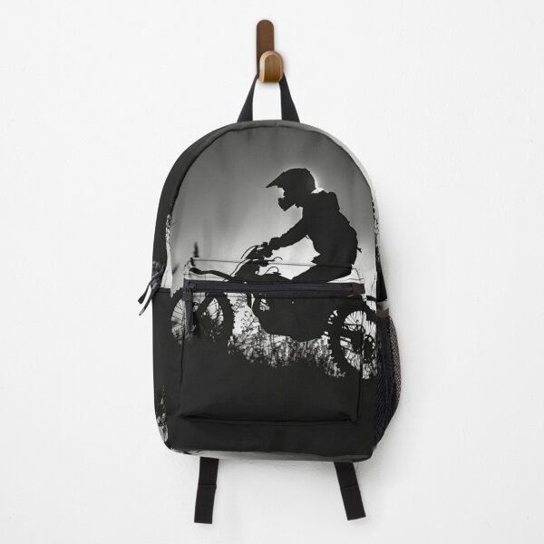 Item preview, Monochrome motocross bike silhouette Active Outdoors Inspired Art designed and sold by CDC40.
