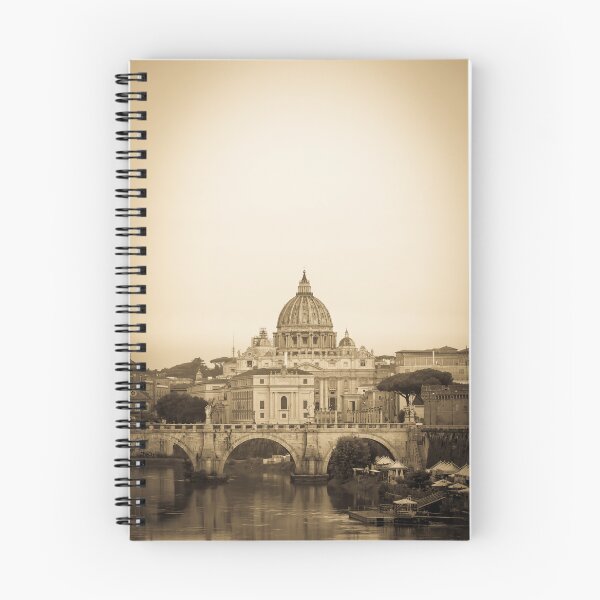 Item preview, Rome old postcard, Vatican Dome with bridge on Tiber river - vintage style designed and sold by Paolo Modena Photography    -   Fine Italian Art.