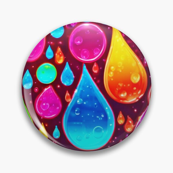 Item preview, Vibrant Neon Raindrops designed and sold by Health And Fitness Posts e-Store.