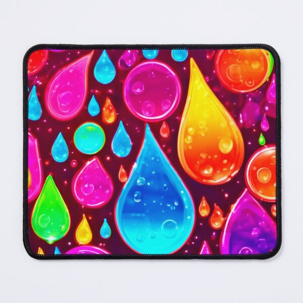 Item preview, Vibrant Neon Raindrops designed and sold by Health And Fitness Posts e-Store.