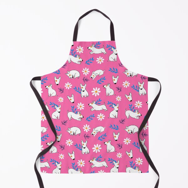 Item preview, Cute Bull Terrier White And Daisy Flower Pattern Pink2 designed and sold by BeebooDesign.