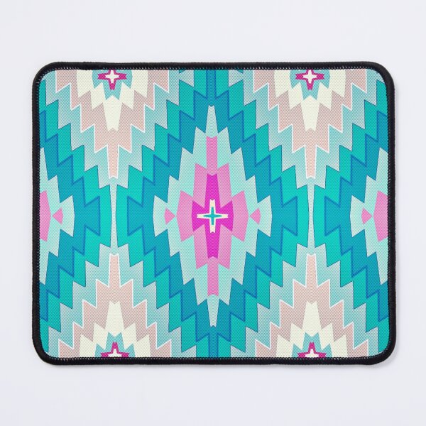 Item preview, Pink and teal Moroccan Kilim with or teal and Pink Textures designed and sold by MagentaRose.