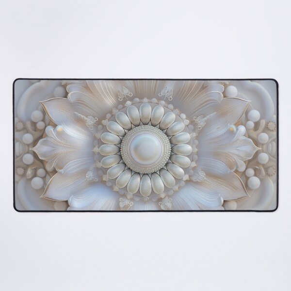 Item preview, White porcelain mandala decorated with gilding designed and sold by Fantasyplus.