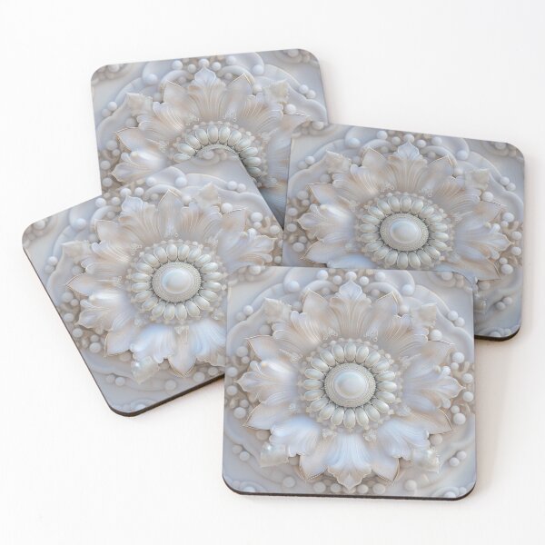 Item preview, White porcelain mandala decorated with gilding designed and sold by Fantasyplus.