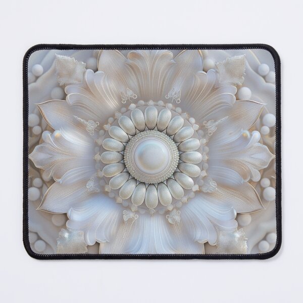 Item preview, White porcelain mandala decorated with gilding designed and sold by Fantasyplus.