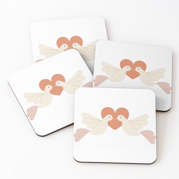 Item preview, Two doves with hearts designed and sold by smartlogo_factory.