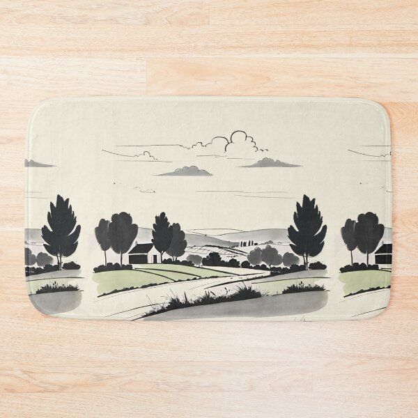 Item preview, Patterns No. 251. Mid Century. Modern. Vintage Retro. French Landscape. Sketch. Draw. France. Countryside.   By Carraan designed and sold by CARRAANN.