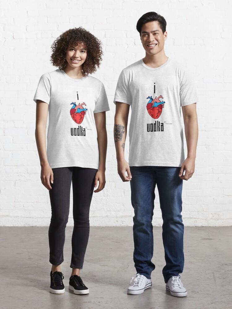 I Love Vodka, Heart Essential T-Shirt for Sale by theislandshop