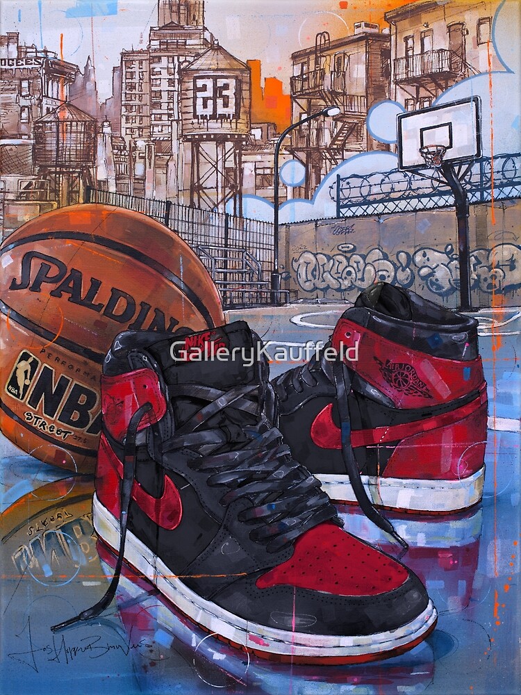 AirJordan1 Banned bred painting | Poster