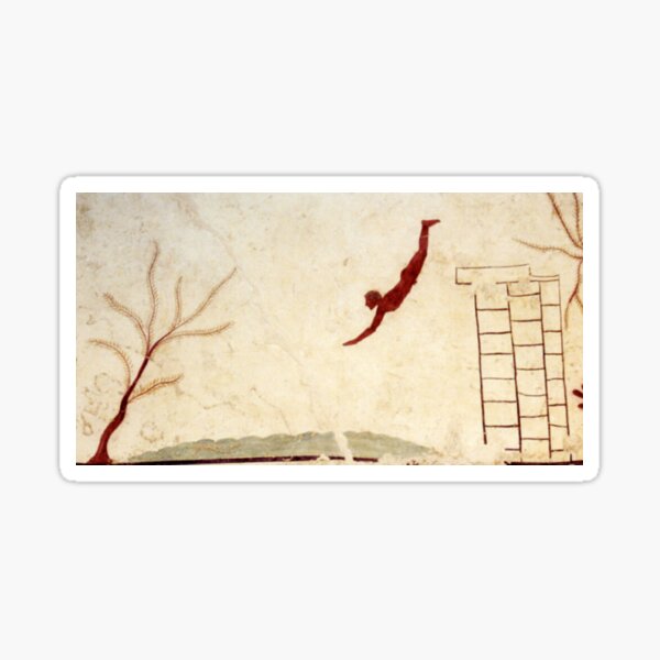 Item preview, The diver of Paestum - Greek painting designed and sold by epistemomania.