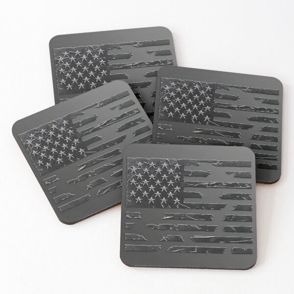 Item preview, Black on black embossed American flag designed and sold by dcrc.