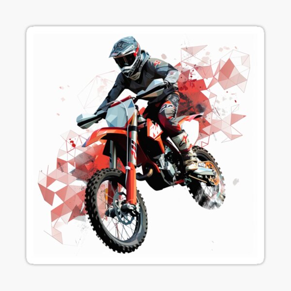 Item preview, Motocross rider performing jump geometric patterns  Active Outdoors Inspired Art designed and sold by CDC40.