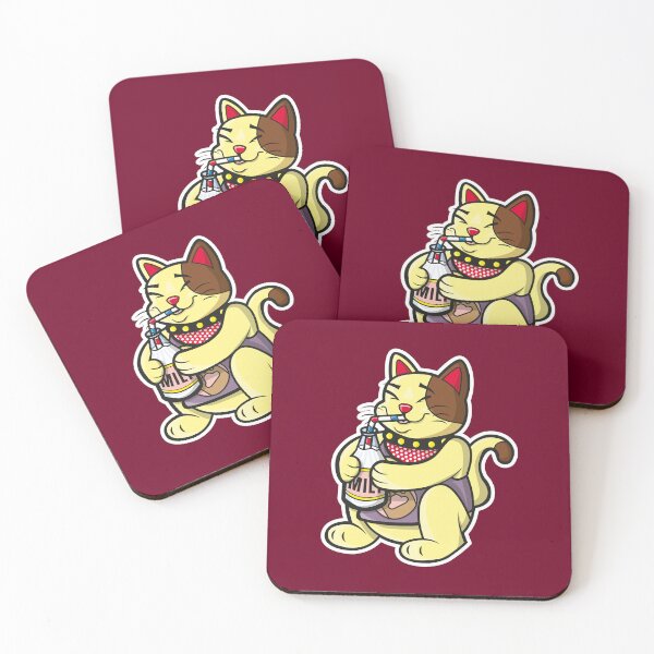 Item preview, Kawaii cat drinking milk designed and sold by MerlinWear.