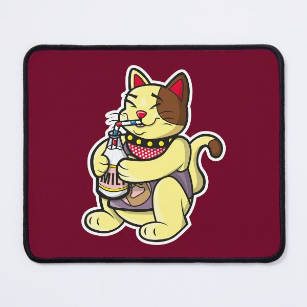 Item preview, Kawaii cat drinking milk designed and sold by MerlinWear.