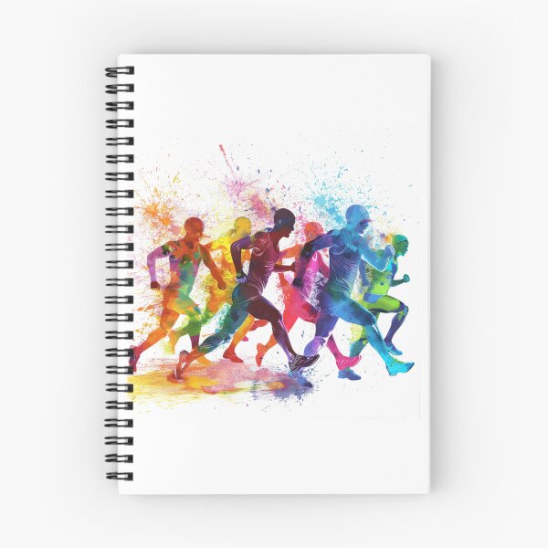 Item preview, Runners kicking splashes colour sprint Active Outdoors Inspired Art designed and sold by CDC40.