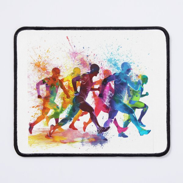 Item preview, Runners kicking splashes colour sprint Active Outdoors Inspired Art designed and sold by CDC40.