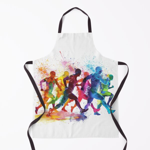 Item preview, Corredores pateando salpicaduras de color sprint Arte inspirado en actividades al aire libre activas designed and sold by CDC40.