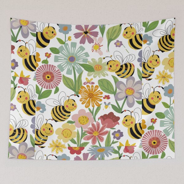 Item preview, Bee Blossoms designed and sold by Belarte.shop.