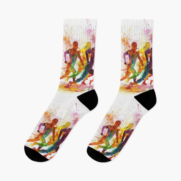 Item preview, Runners kicking splashes colour sprint Active Outdoors Inspired Art designed and sold by CDC40.