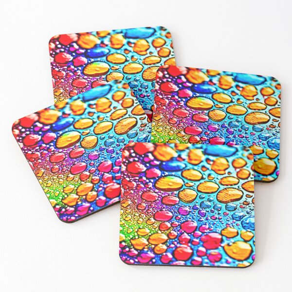 Item preview, Vivid Colorful Water Droplets designed and sold by Health And Fitness Posts e-Store.
