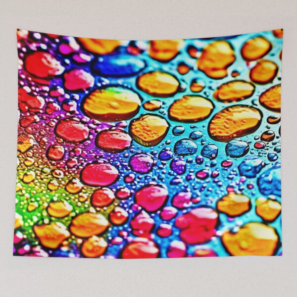 Item preview, Vivid Colorful Water Droplets designed and sold by Health And Fitness Posts e-Store.