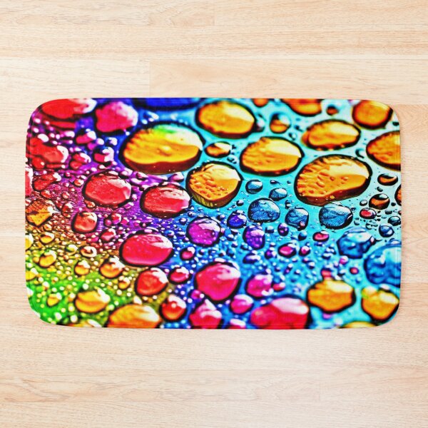 Item preview, Vivid Colorful Water Droplets designed and sold by Health And Fitness Posts e-Store.