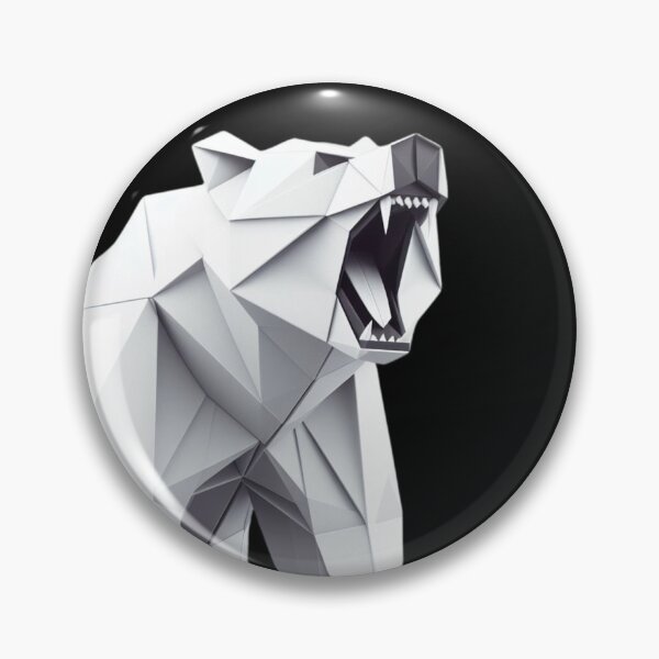 Item preview, Polar bear icy scary simple dangerous, origami, geometric style  designed and sold by coloursforkids.