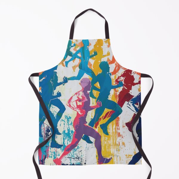 Item preview, Runners kicking splashes colour sprint Active Outdoors Inspired Art designed and sold by CDC40.