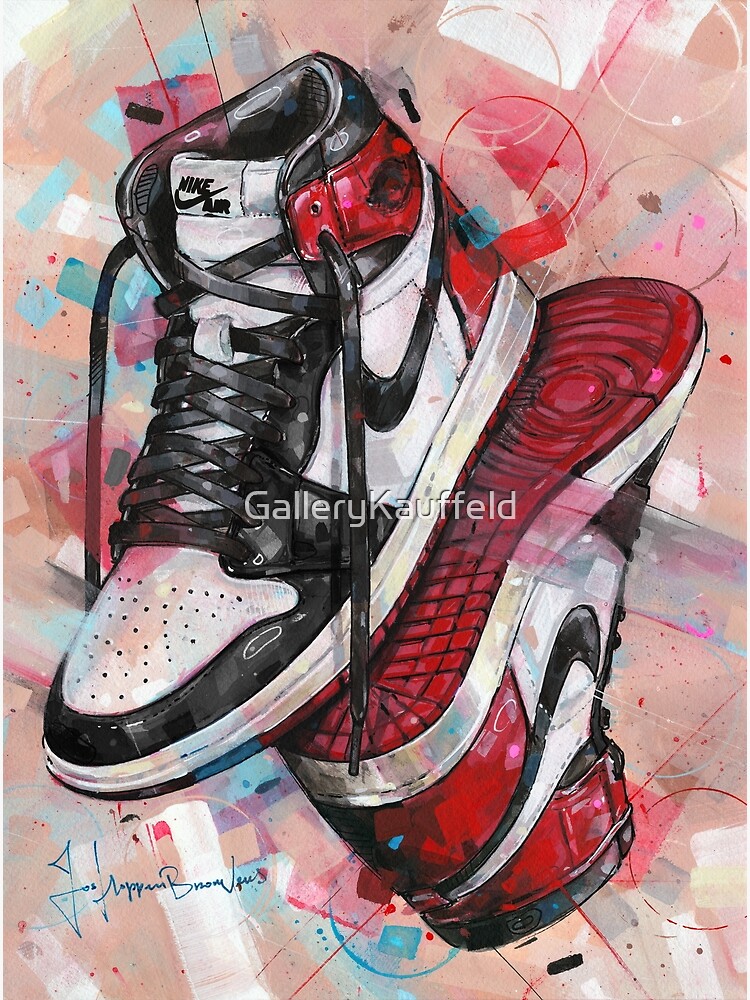 Nike Air Jordan 1 black toe upside down