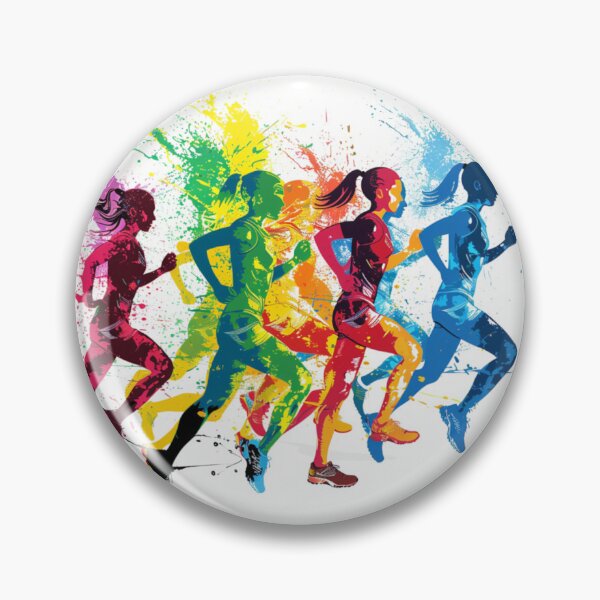 Item preview, Runners kicking splashes colour sprint Active Outdoors Inspired Art designed and sold by CDC40.