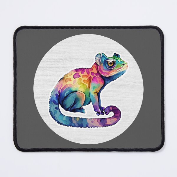 Item preview, Vibrant Chameleon Watercolor Drawing designed and sold by LivingColorful.