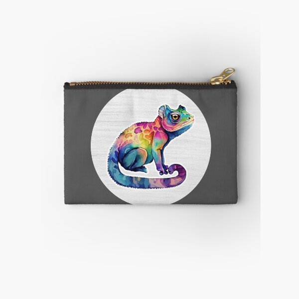 Item preview, Vibrant Chameleon Watercolor Drawing designed and sold by LivingColorful.