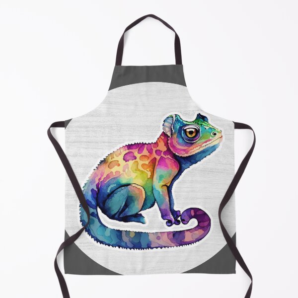 Item preview, Vibrant Chameleon Watercolor Drawing designed and sold by LivingColorful.