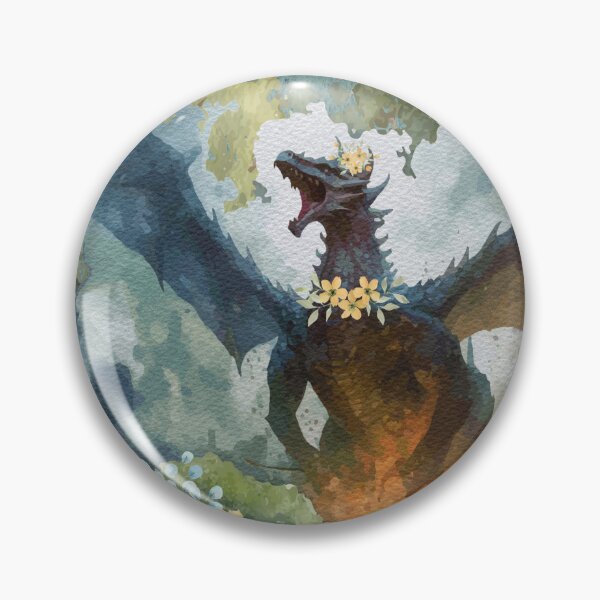 Item preview, Dragon with flowers designed and sold by sierralimawisky.