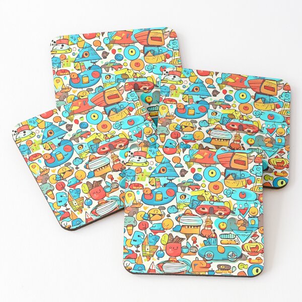 Item preview, Vibrant Cartoon Pattern designed and sold by Health And Fitness Posts e-Store.