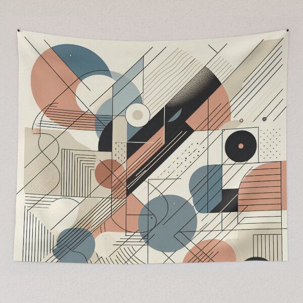 Item preview, Geometric Harmony Abstract Interplay of Shape and Line Art designed and sold by ArtComixHaven.