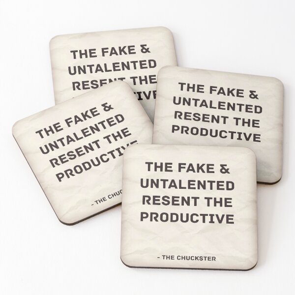 Item preview, THE FAKE & UNTALENTED RESENT THE PRODUCTIVE designed and sold by ChucksterTees.