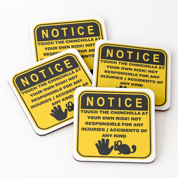 Item preview, NOTICE - Touch at your own risk (Chinchilla) designed and sold by ArtsyCity.